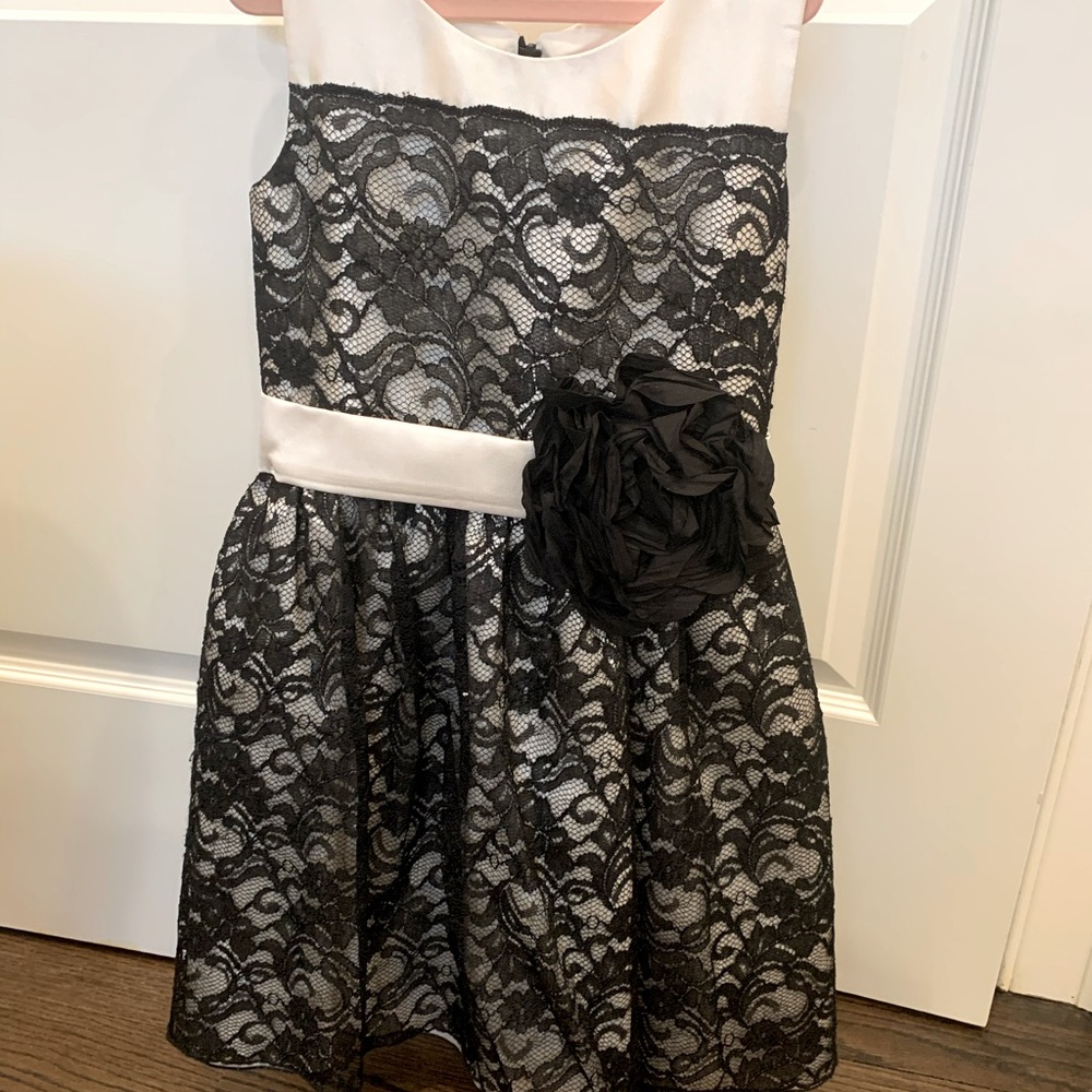 Zoe girls occasion dress black and ivory